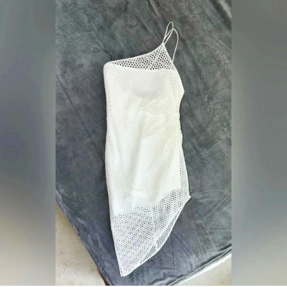 Amanda Uprichard White Asymmetrical Sheath Dress - Picture 4 of 8